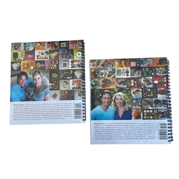 2 Cookbooks Muriel Angot Andrew Lessman Wellness Weight Loss Veggies Soups NWT - Picture 2 of 2